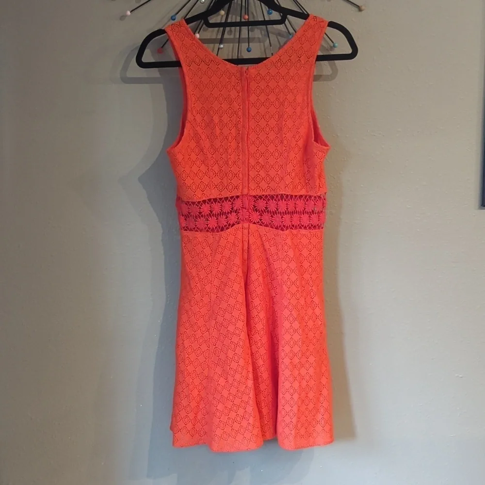 Free People Orange Dress Mini See-Through Daisy Waist Spring ASO Taylor Swift